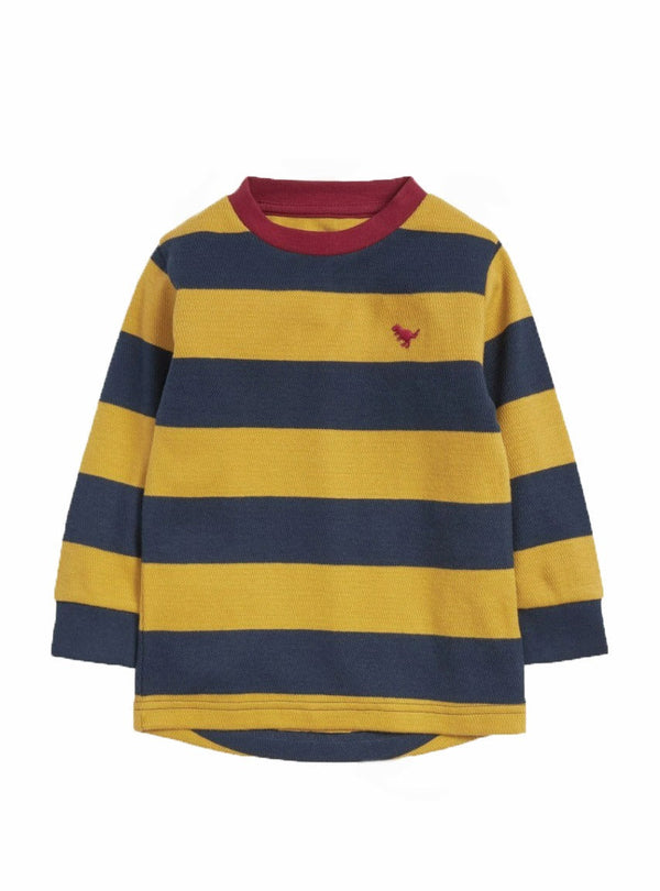 Boys Striped Textured T Shirt