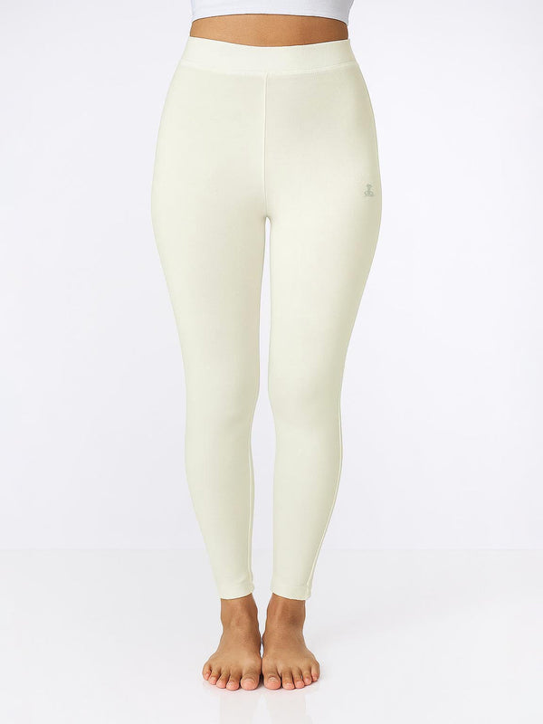 Ladies Ankle Fit Off White Leggings