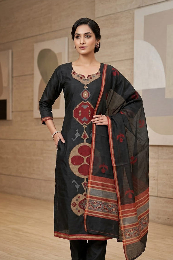 Black Eleganve - Chanderi Salwar set