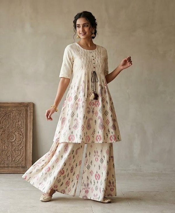 Khadhi cotton printed coord set XL