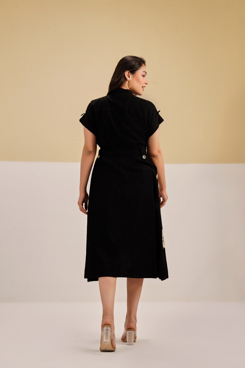 Pure Flex cotton printed shirt dress
