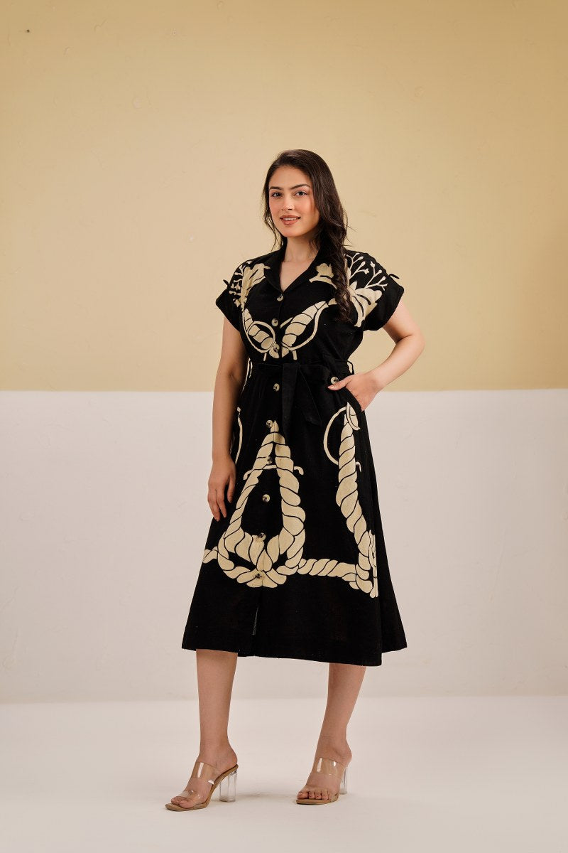 Pure Flex cotton printed shirt dress