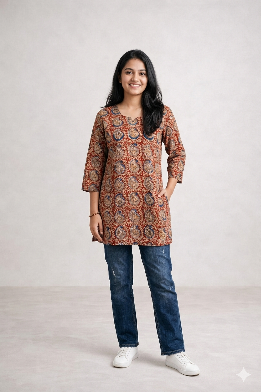 Kalamkari Tunics - Red