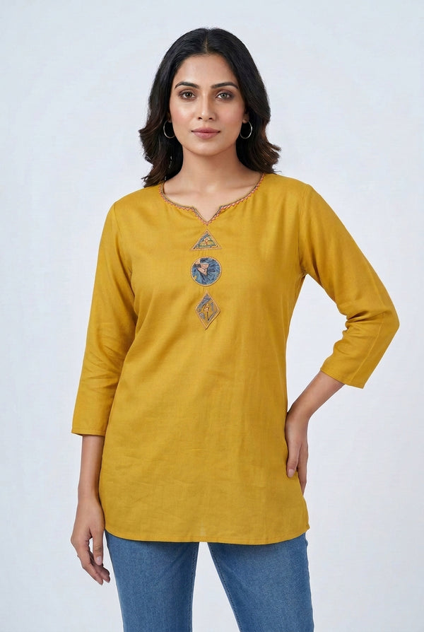Mustard muslin Tinics