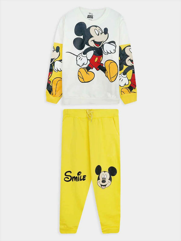 Boys Printed Jogging Set - Yellow