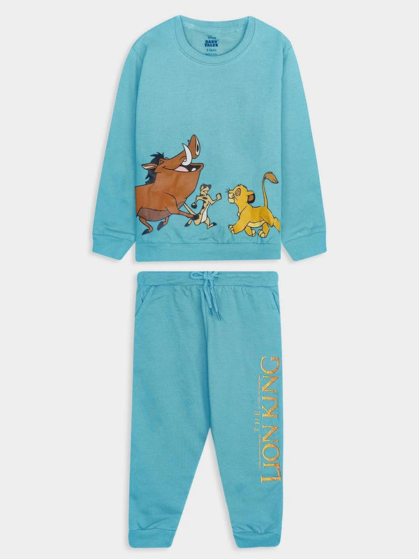 Boys Printed Jogging Set - Blue