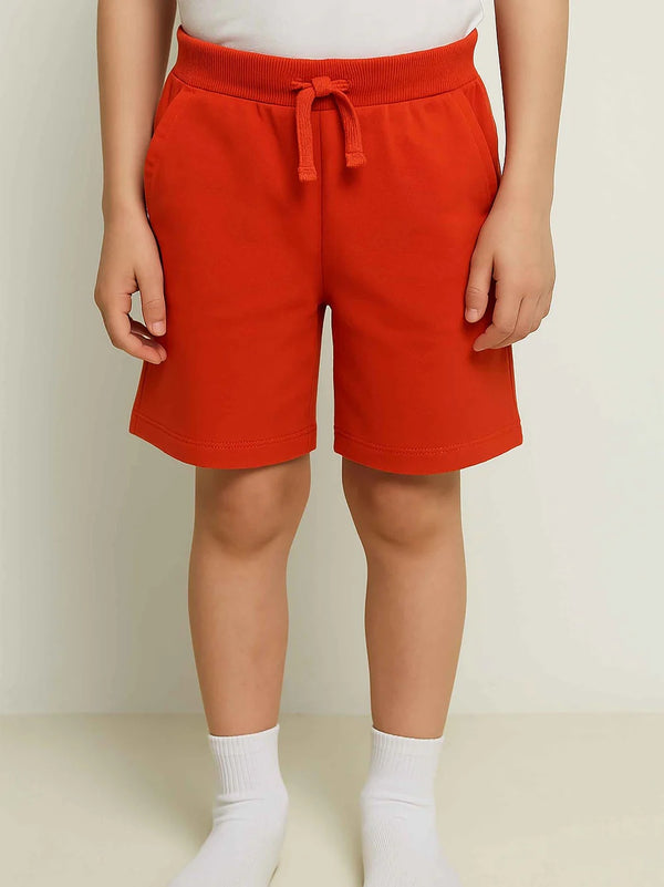 Boys French Terry Shorts - Orange