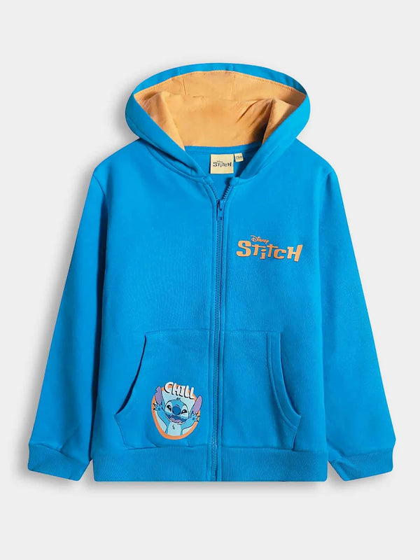 Unisex Hooded Full Zipper Sweatshirt - Blue