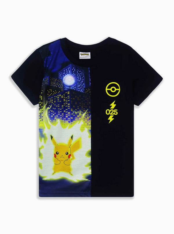 Boys Pokemon Printed Navy T Shirt