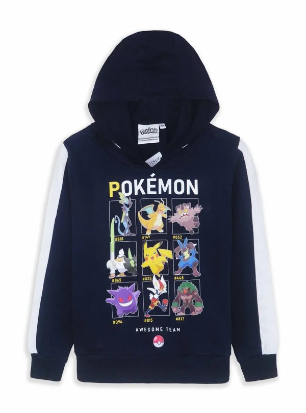 Boys Hooded Pullover Pokemon Sweatshirt - Navy
