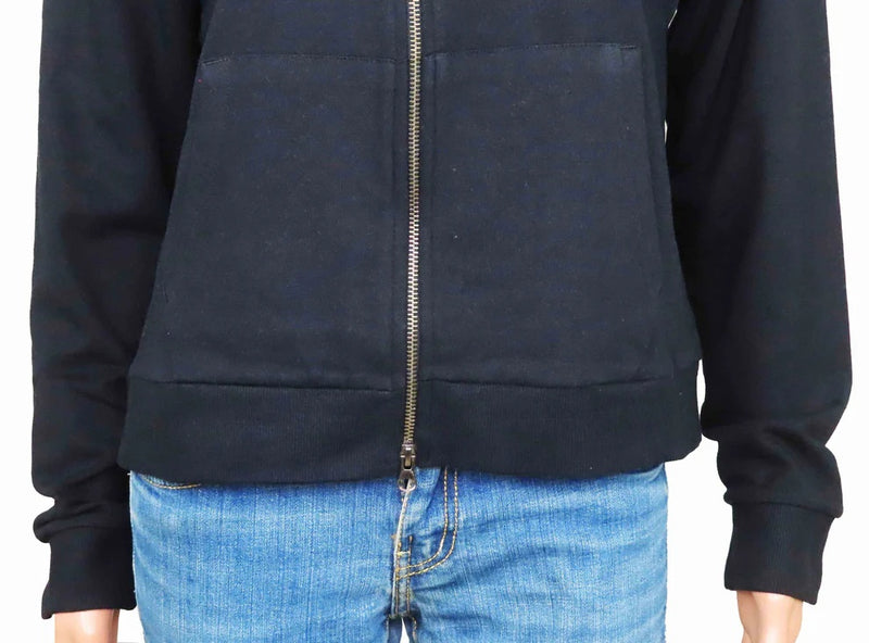 LadiesFullZipperBlackCardigan-2