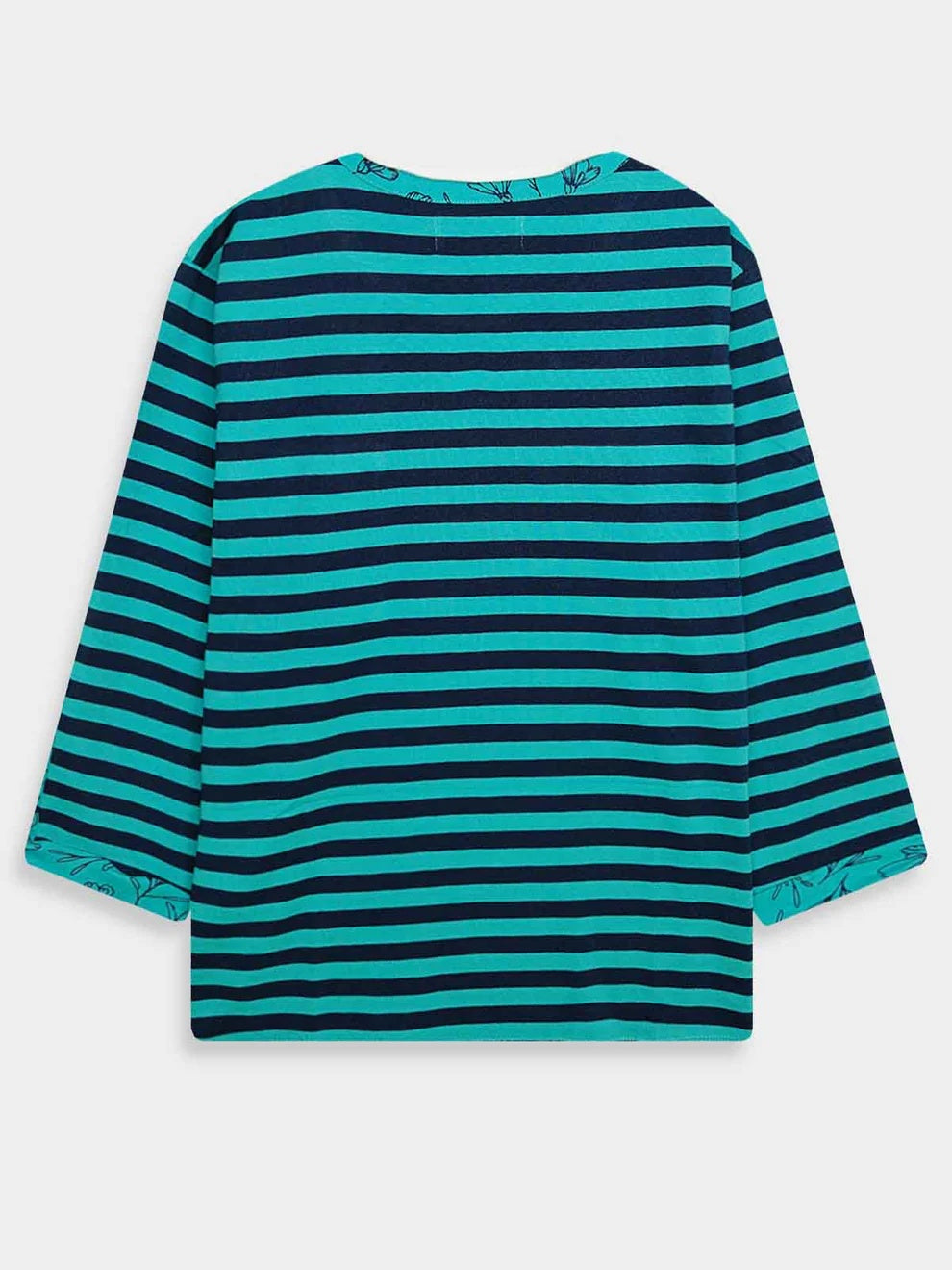 Ladies 3/4th Sleeve Green Printed Top