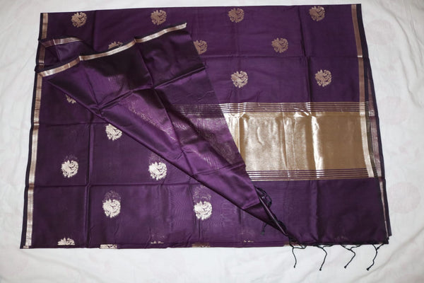 Soft Mangalgiri Silk Sarees Purple