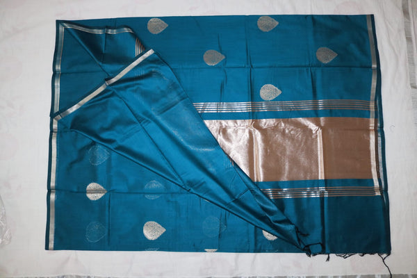 Soft Mangalgiri Silk Sarees Blue