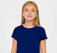 Girls Smocked Navy T-Shirt