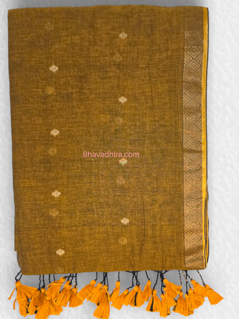 Khadhi Cotton Sarees Honey