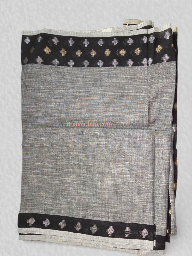 Linen Sarees Linen Black Saree