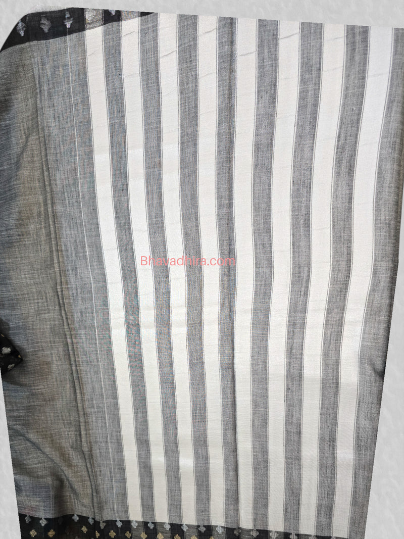 Linen Sarees Linen Black Saree