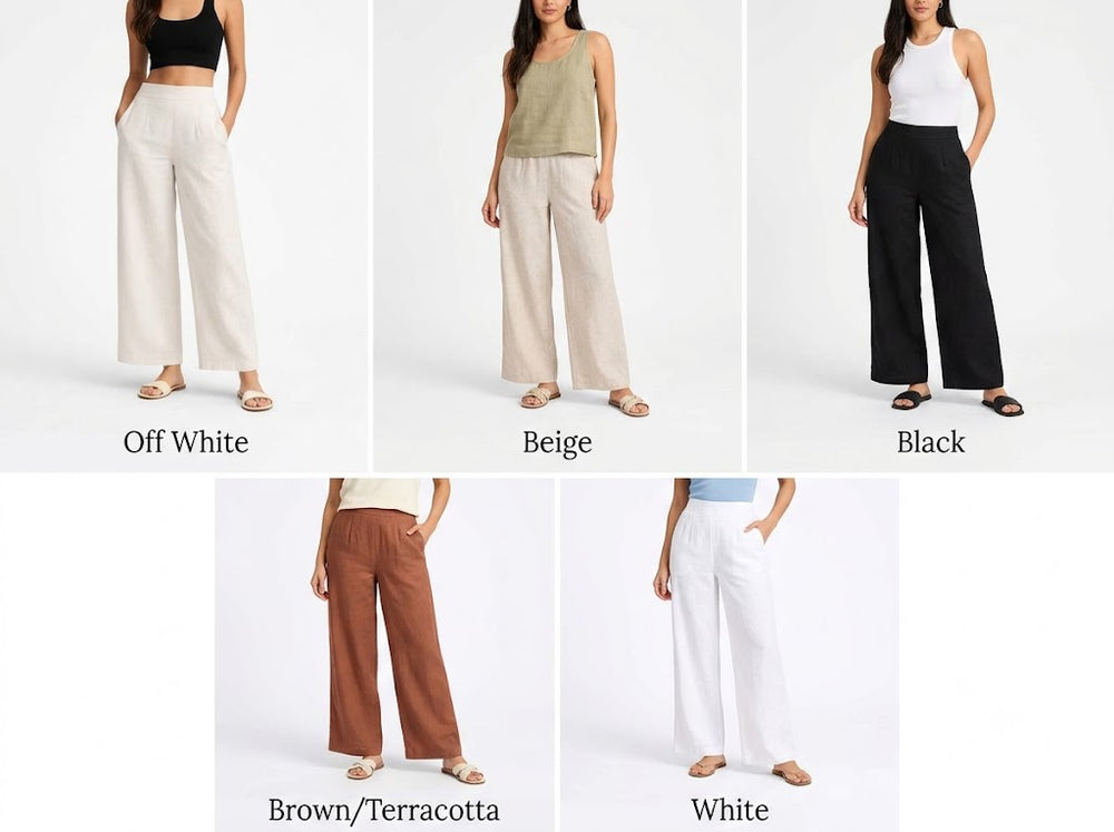 Linen Pallazo Pants