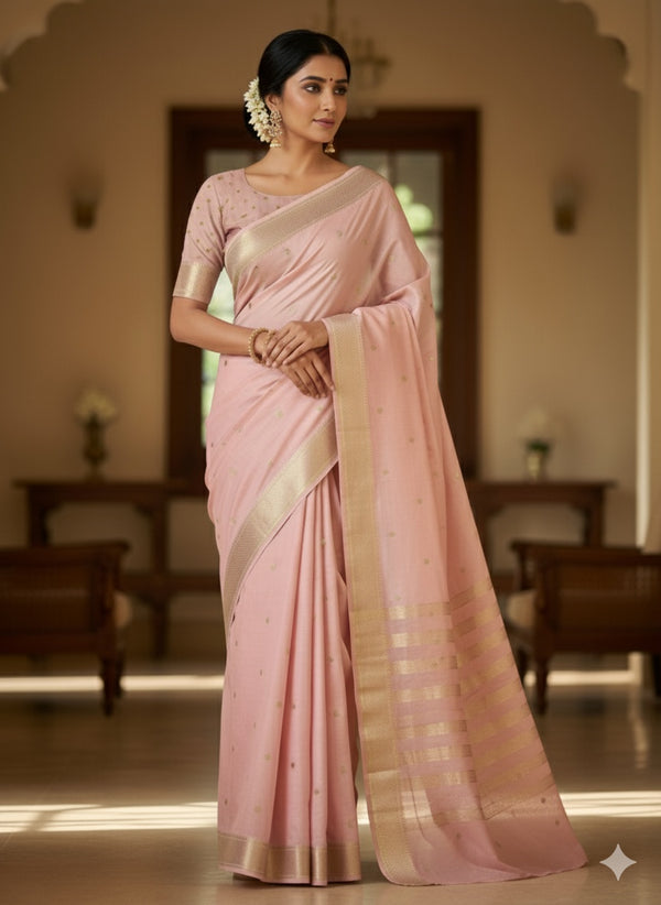Liva Saree - Baby pink