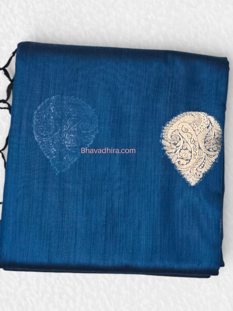 Soft Mangalgiri Silk Sarees Blue