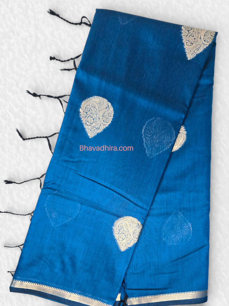 Soft Mangalgiri Silk Sarees Blue