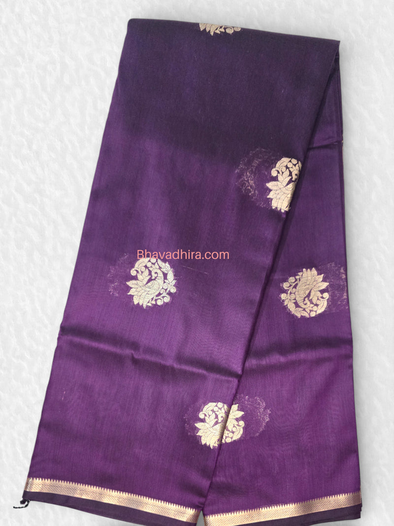 Soft Mangalgiri Silk Sarees Purple