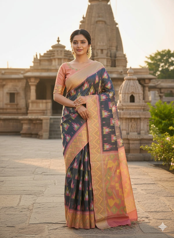 Meghdoot Pochampalli Tussar sarees