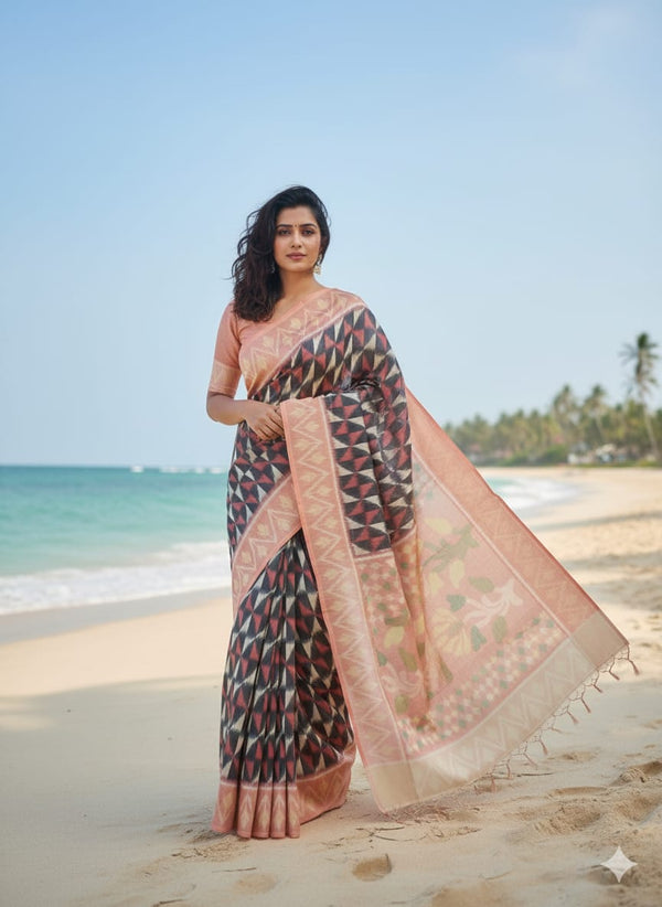Meghdoot Pochampalli Tussar sarees