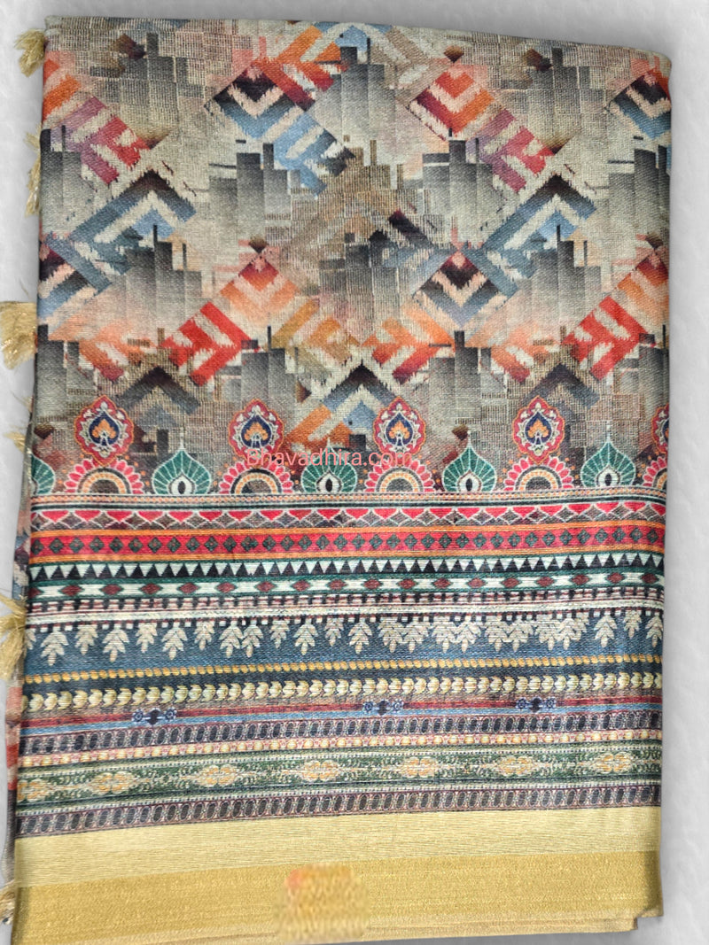 Printed Chanderi Triangle