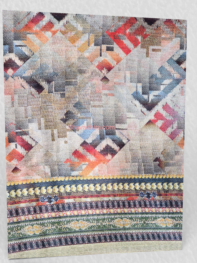 Printed Chanderi Triangle