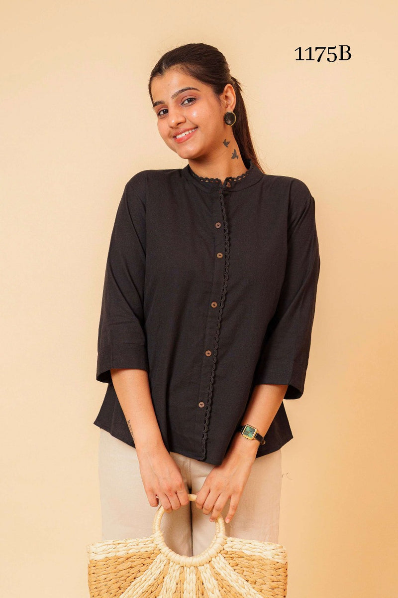 Pure Cotton Tunics Black - Xs
