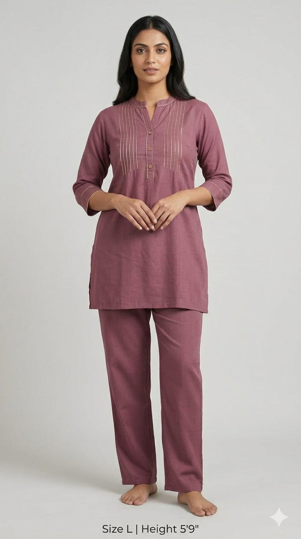 Line. Co-ord Set - Onion Pink