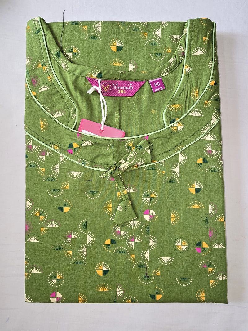 Meenu's Blue star Nighties Green 3XL
