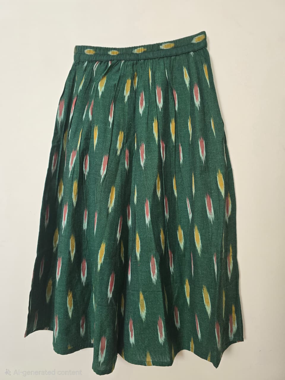 Ikat short skirt - Green