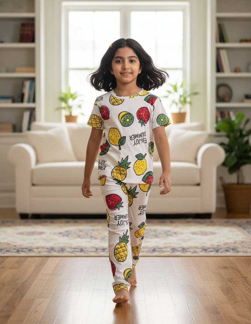 Fine print cool cotton set - Fruit salad
