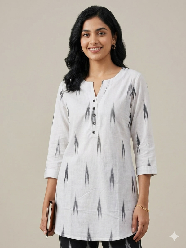Ikat Tunics - White