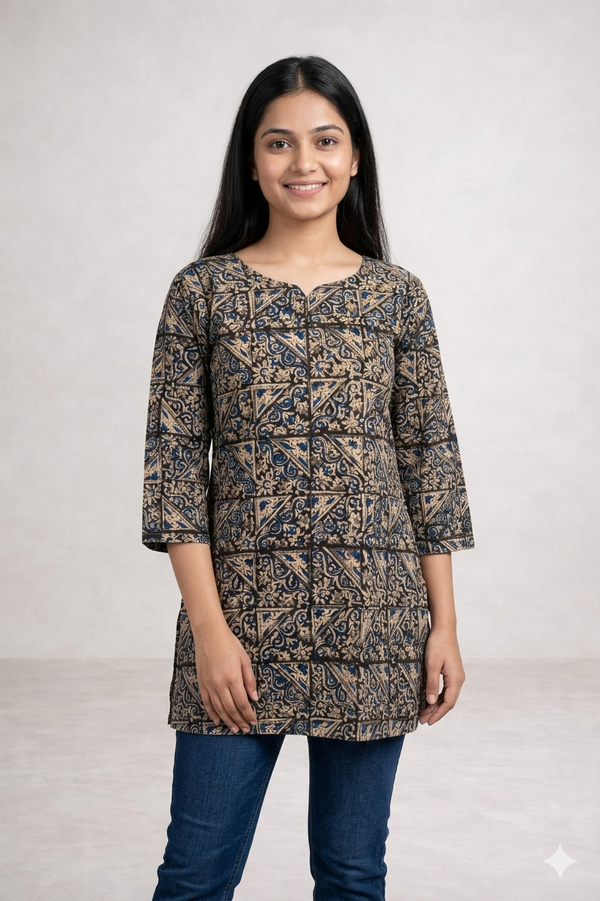 Kalamkari Tunics -  Black