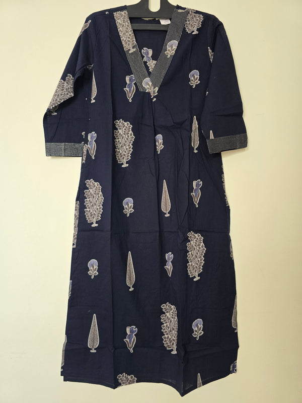 Navy Long Kurti