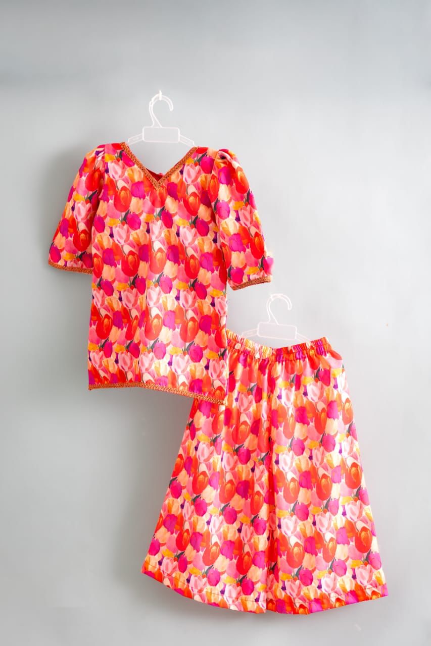 Sunset Tulip Print Co-ord Set