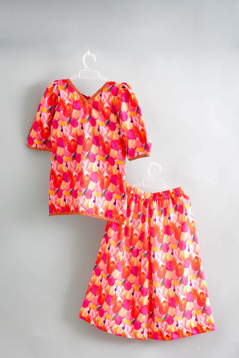 Sunset Tulip Print Co-ord Set