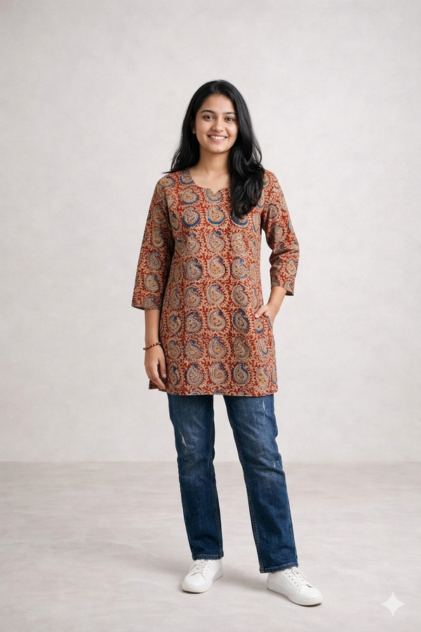 Kalamkari Tunics -  Red