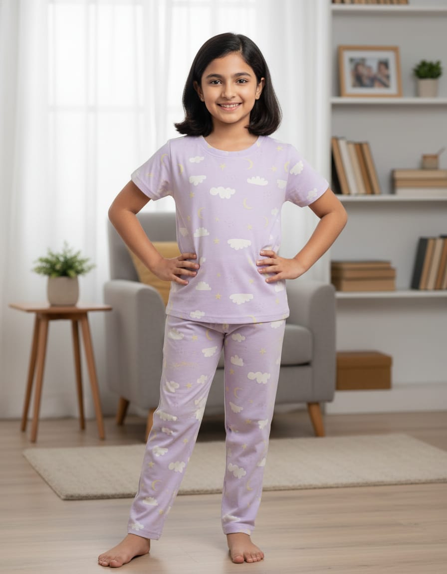 Fine print cool cotton set - Stargazer